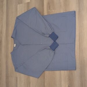 Standard Textile Solid Light Blue Scrub Jacket - Large